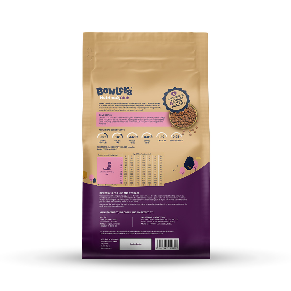 Nutrimax Club Puppy-1.2kg Info